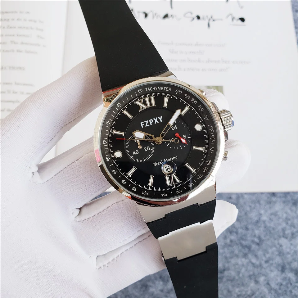 

Часы кварцевые унисекс из нержавеющей стали с хронографом и автоматической датой