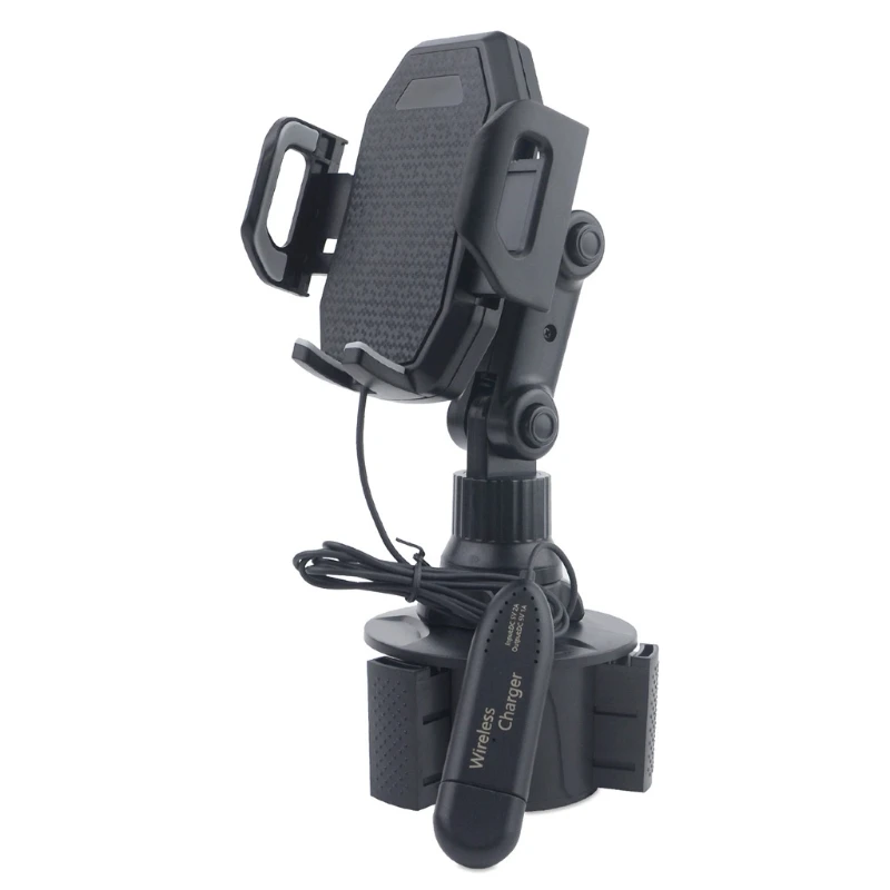 

Adjustable Angle 5W Car Cup USB Wireless Charger Holder Mobile Phone Mount Stand Cradle Bracket for 4-6.8'' Cellphone LX9A