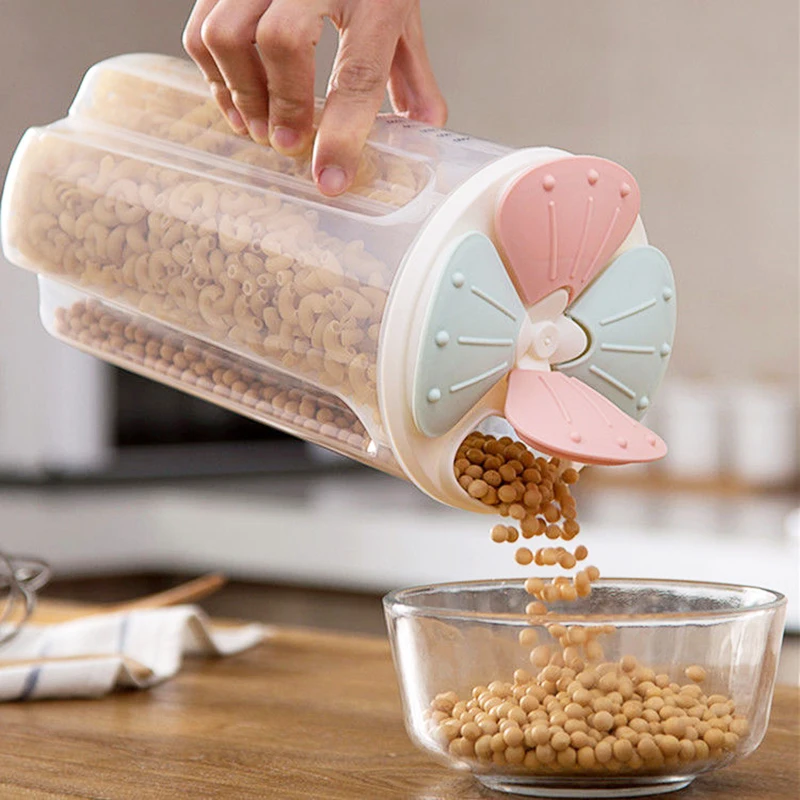 

Kitchen Storage Box for Grain Pasta Sealed Jars Plastic Food Storage Container Transparent Cans Moisture-Proof Fridge Organizer