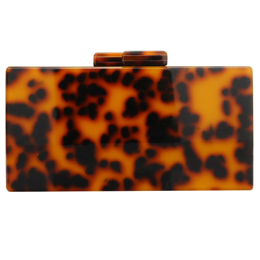

Leopard Acrylic Clutch Bag Retro Perspex Box Colorful ​Geometric Evening Party Clutches Bags Women Shoulder Bag Chain Handbags