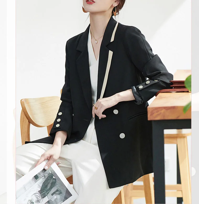 

Fashion Color OL Casual Women blazer de cuadros mujer Oversize blezer femme Women blazers 2022 spring woman jacket