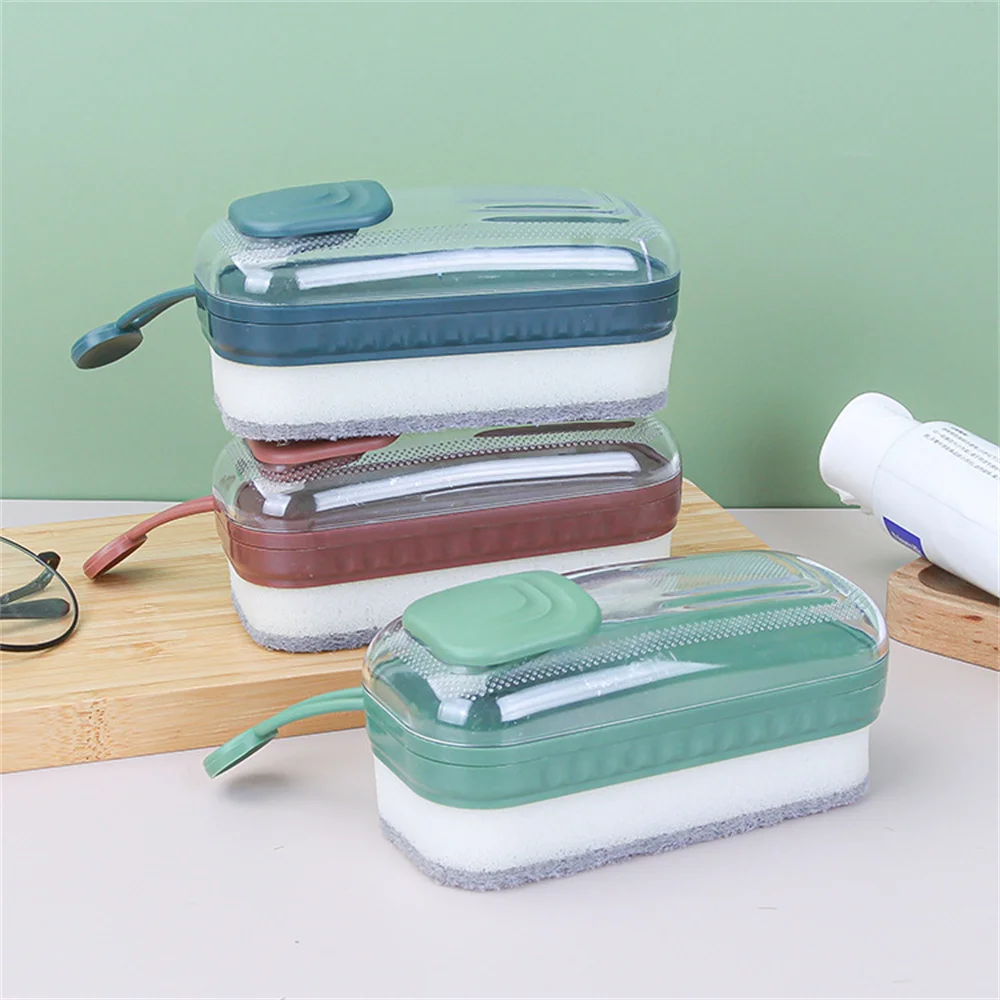 

Kitchen Washer Liquid Soap Cleaning Brush Decontamination Sponge Dish Brush Pressure Liquid Washer Automatic Liquid Pot Brush
