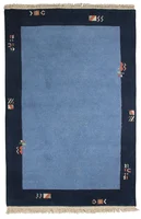 Rugs 1.2x1.8m Area Carpets Hand Knotted Tribal Blue Indian Wool Rug Office Floor Mat
