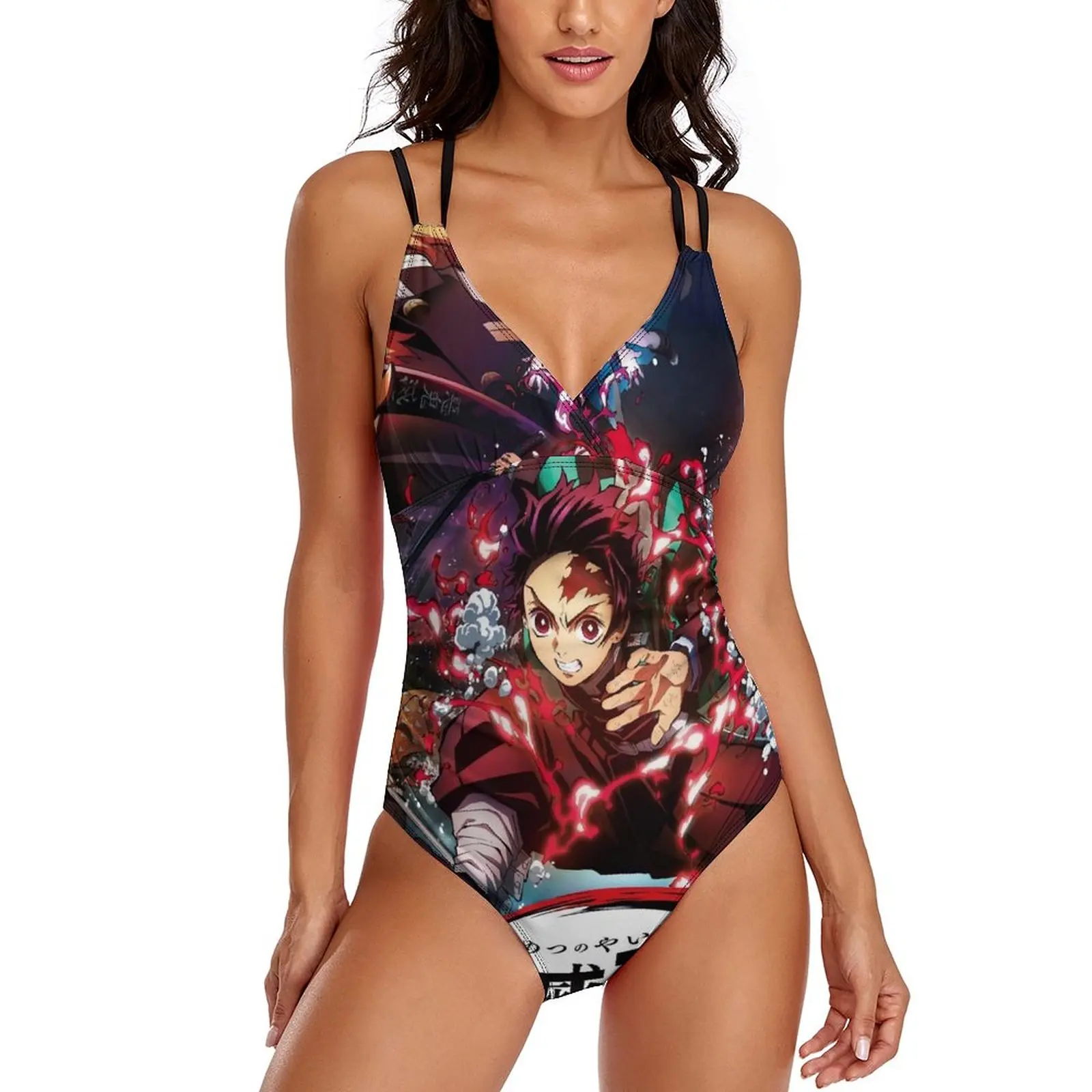 

Demon Slayer Anime Swimsuit Sexy Funny Nezuko One-Piece Swimwear Push Up Swimsuits Sweet Beach Outfits Gift Idea