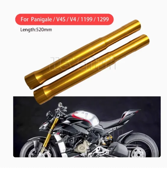 

Для Panigale V4S V4 1199 1299 2018-2020 2019 мотоциклетная передняя подвеска, внешняя вилка, трубы, 43x520 мм, амортизатор, вилки