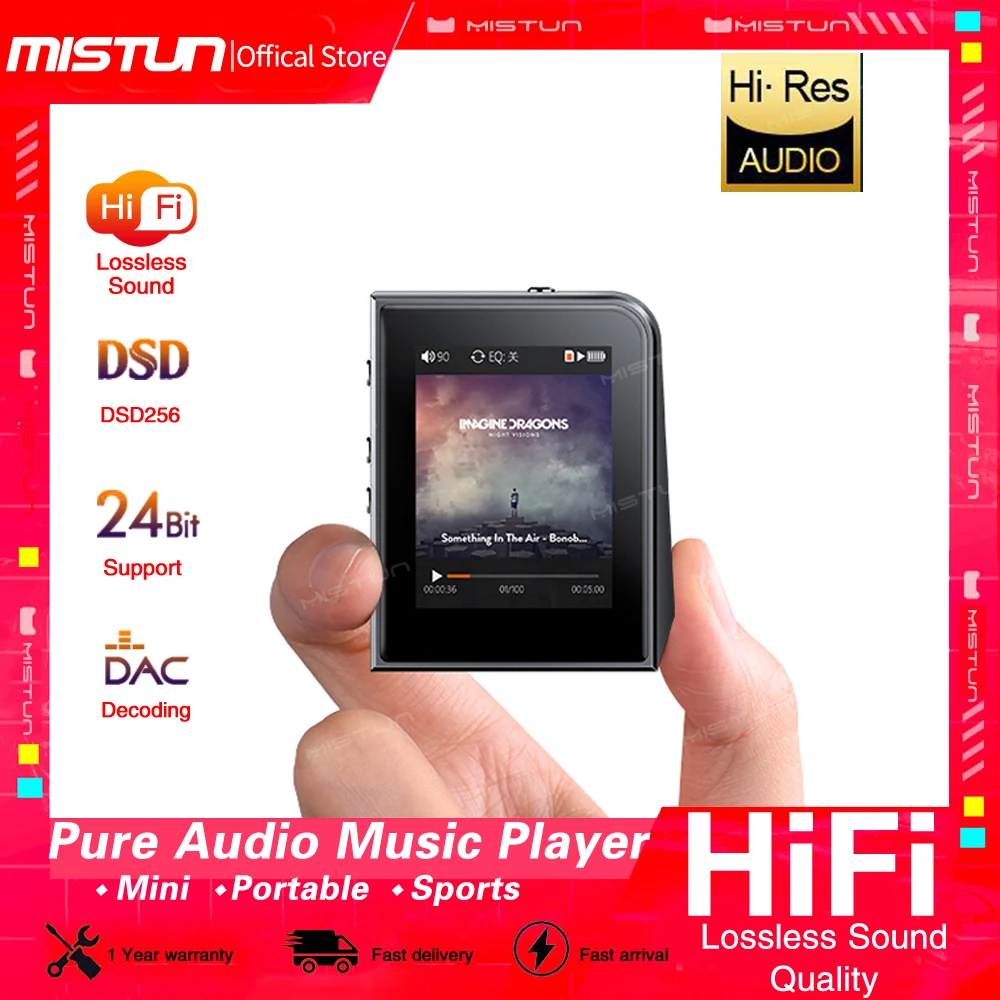 2022 Новый HiFi Чистый аудиоплеер MP3 без потерь с полной поддержкой формата EQ Equalization Adjustment 24Bit/192KHz DSD256