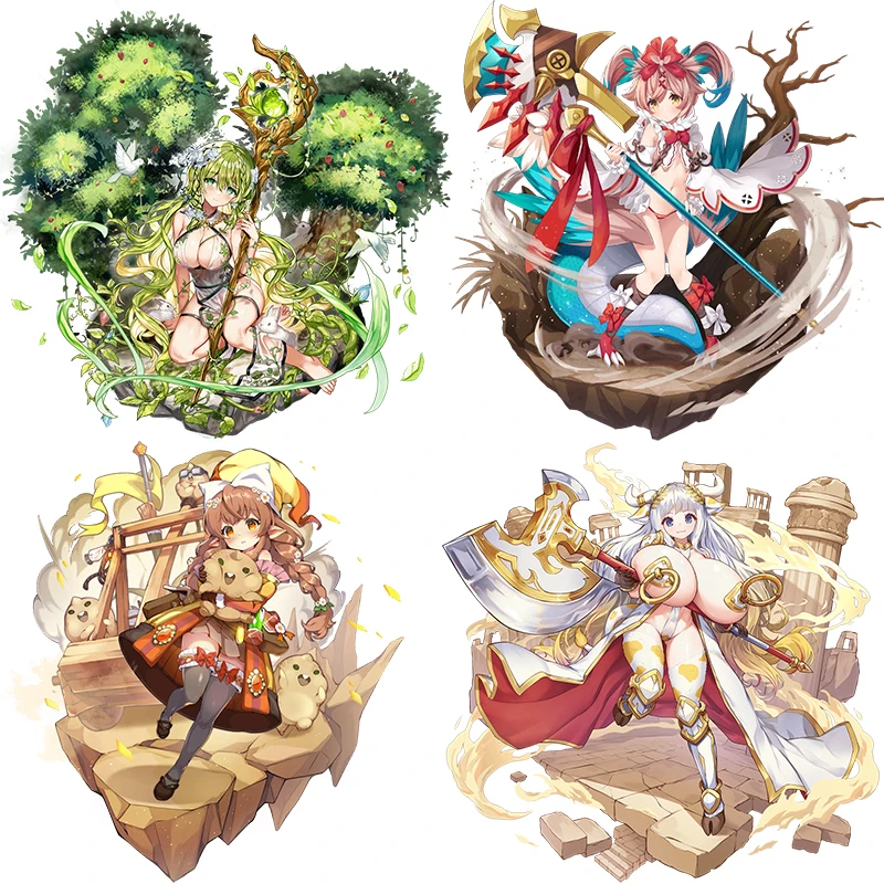 

Лидер продаж, милые Мультяшные аниме наклейки Three Ratels CN8 Monster Girls TD для капота автомобиля, украшения для дома, наклейки на стену