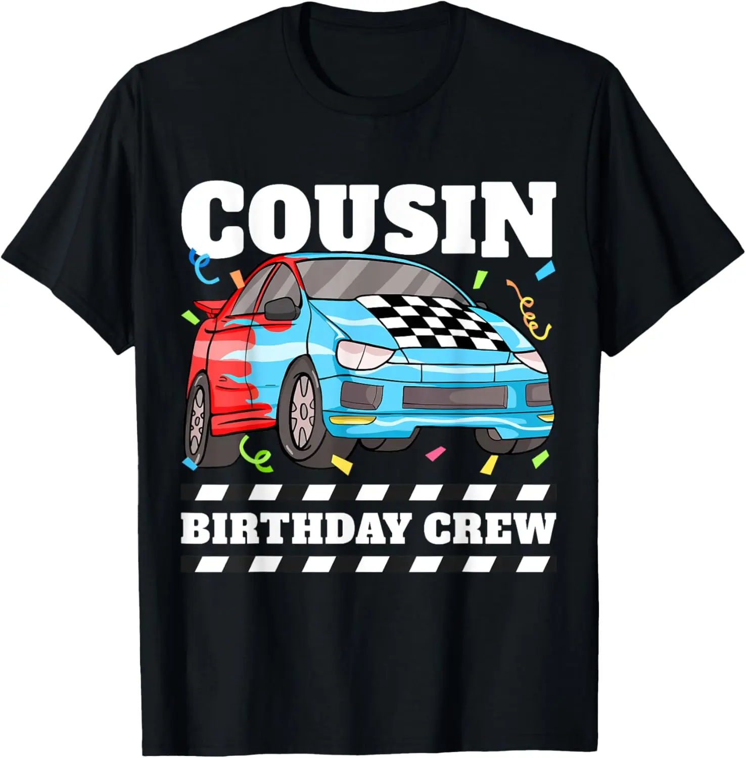 Футболка на день рождения с гоночным автомобилем Cousin Birthday Crew Race Car