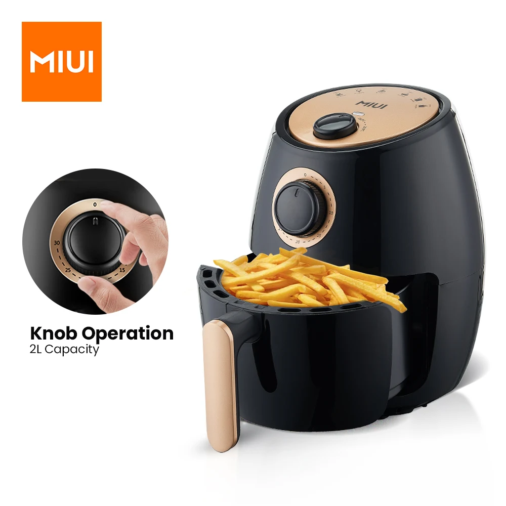 MIUI Smart Air Fryer without Oil Home Cooking MI-CYCLONE 2L Deep Fryer Cold Rolled Metal Disposable Molding Rock Solid Classical
