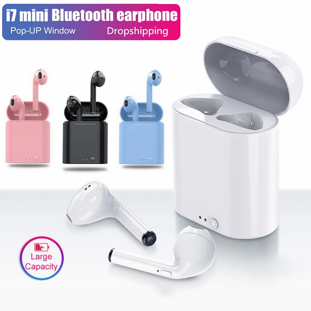 

New I7s TWS Wireless Bluetooth Headsets Mini stereo noise-cancelling earplugs Sport Music earbuds For Huawei Xiaomi PK Y50 Pro 6