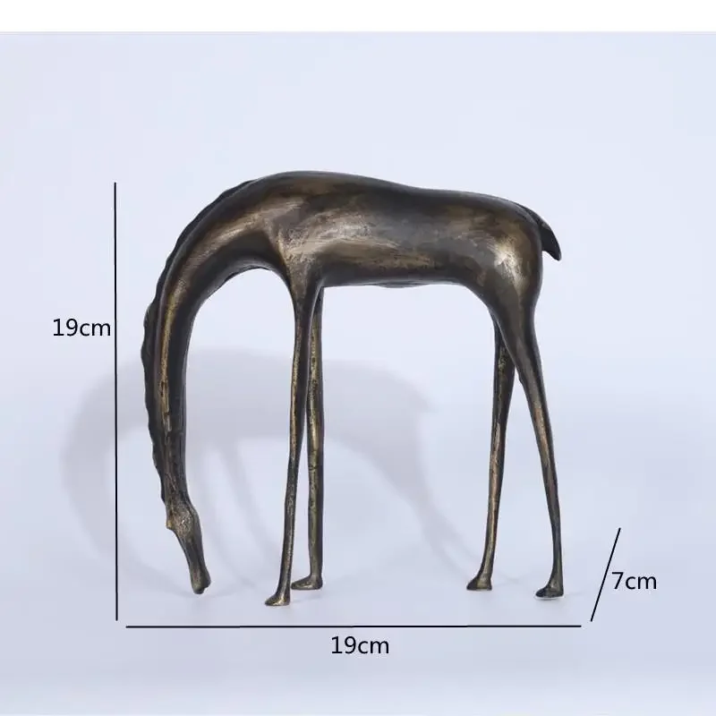 Китайская Бронзовая чугунная статуя лошади с животными абстрактные поделки