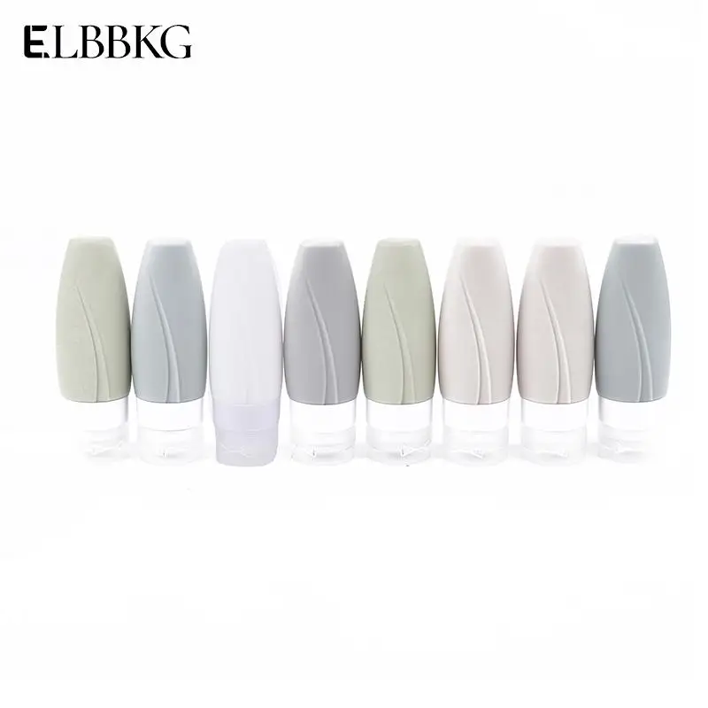 

4pcs 60ml Lot Silicone Travel Bottle Set Shower Gel Shampoo Empty Container Conical Cosmetic Storage Refillable Lotion Bottle