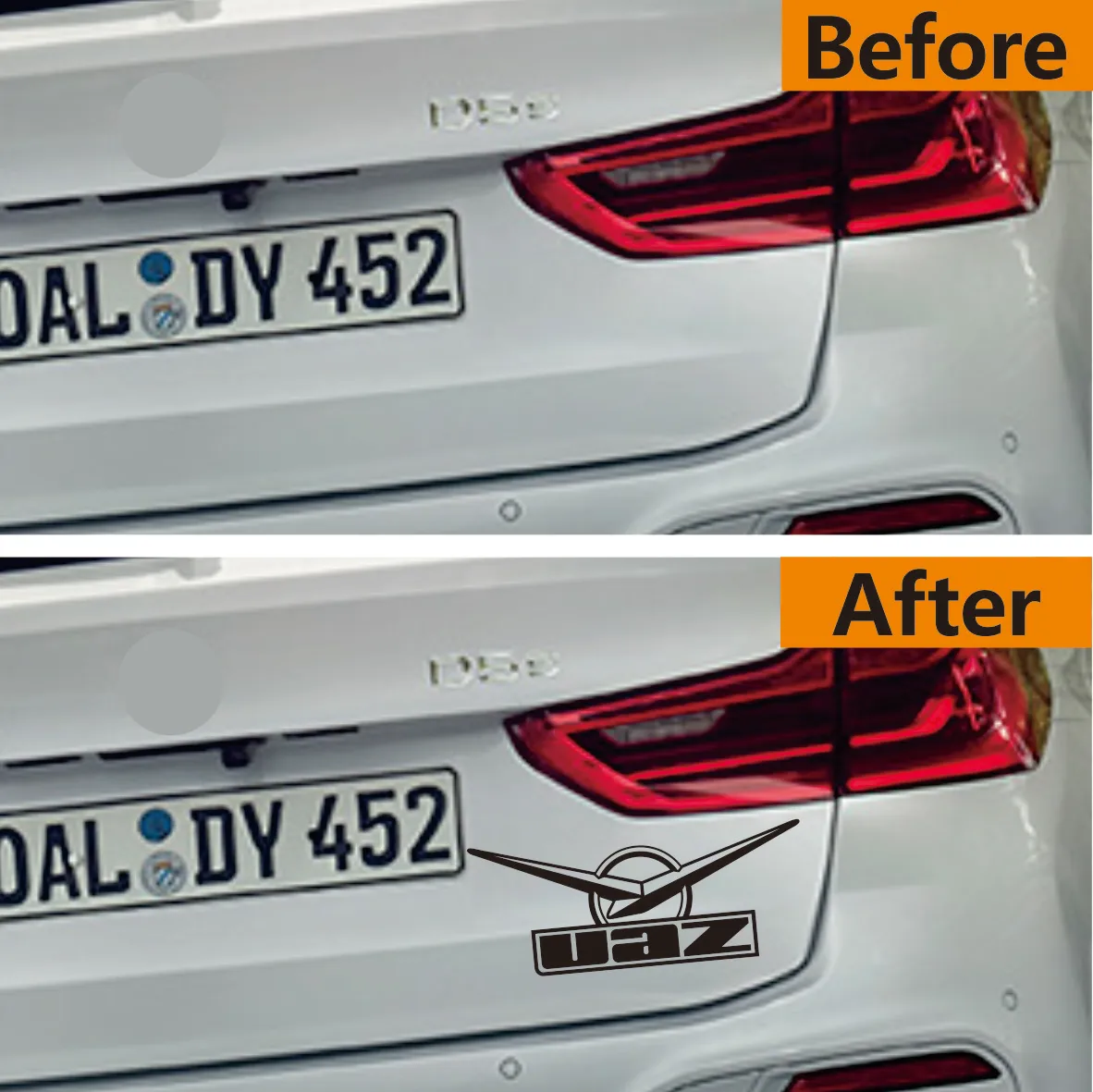 Various Sizes UAZ funny car sticker vinyl decal white/black auto stickers for bumper window decorations