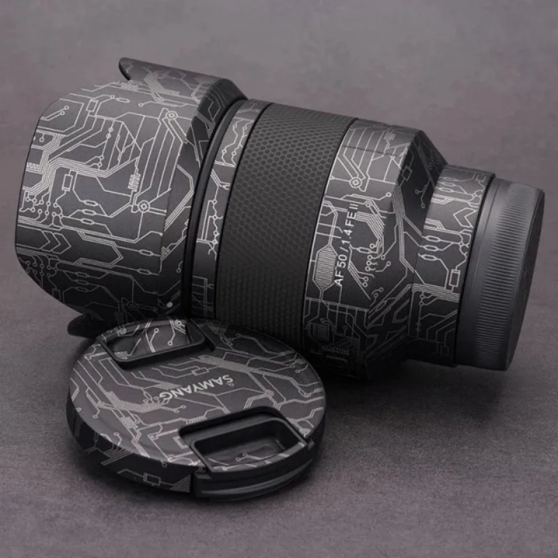 Для Samyang AF 50 мм F1.4 FE II (для Sony E Mount) наклейка на кожу виниловая пленка против царапин