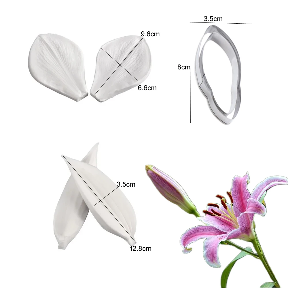 6 шт. силиконовые формочки для украшения тортов