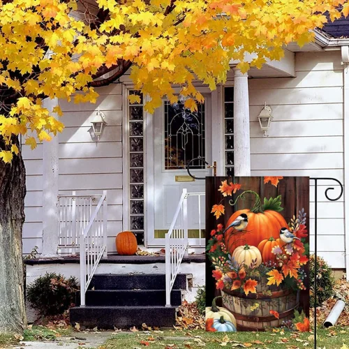 Садовые флаги 12x18 двухсторонние для улицы Хэллоуин тыквенный двор сада |