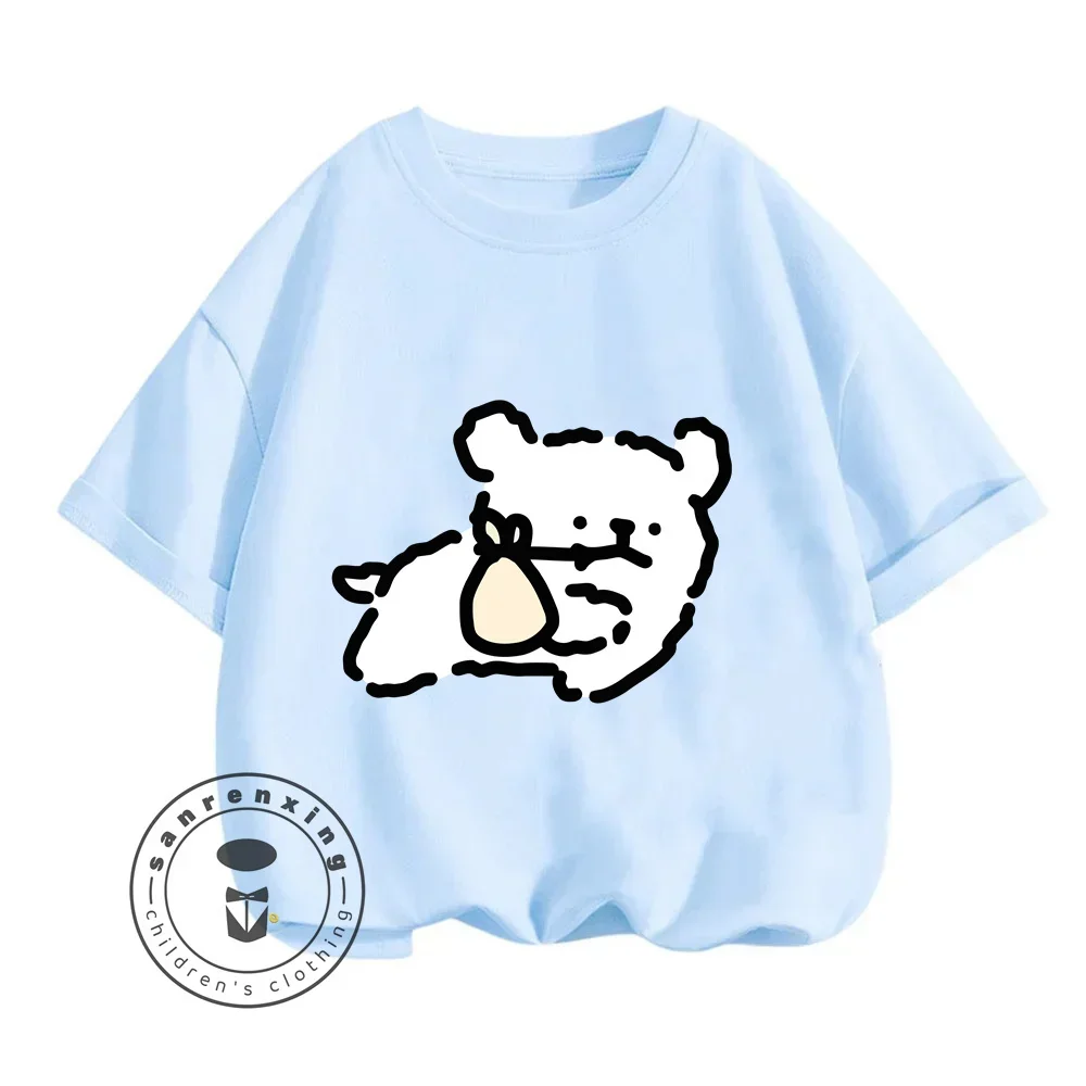 Летний Повседневный Детский Комплект Из Футболки И Шорт С Круглым Вырезом