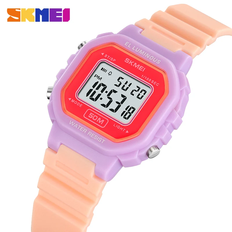 Часы наручные SKMEI Женские электронные роскошные Брендовые спортивные цифровые