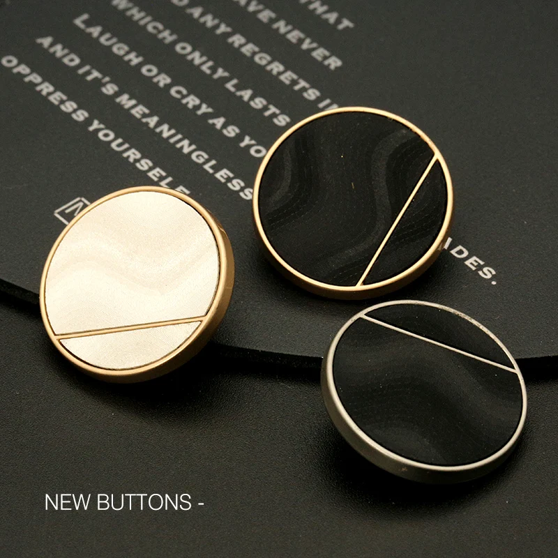 

6pcs Luxury Decor Sewing Fabric Buttons for Clothing Craft Needlework Metal Gold Black Jean Flower Suit Coat Sweater Accessories