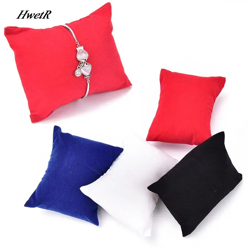 

5pcs/lot Hot Jewelry Bracelet Bangle Pillow Display Holder Watch Holder Display Bracelet Pillow Cushion 4 Colors High Quality