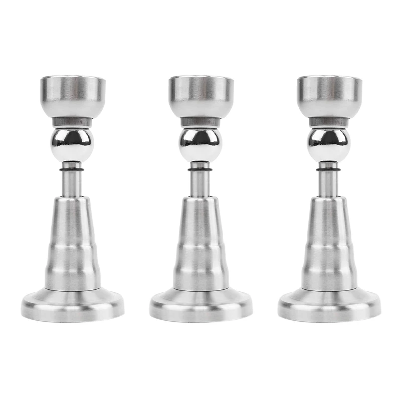 

HOT-3X Magnetic Door Stop With Soft-Catch - Stainless Steel Brushed Magnetic Stopper, Chrome Heavy Duty Magnet