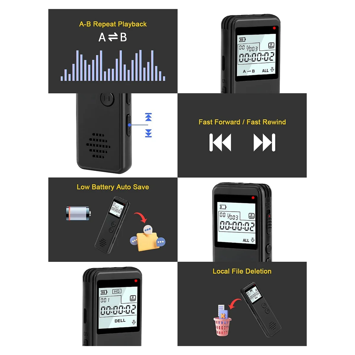 

32GB Digital Voice Recorder with Playback, 1536Kbps Voice Recorder Pen for Lectures, Business, Entertainment