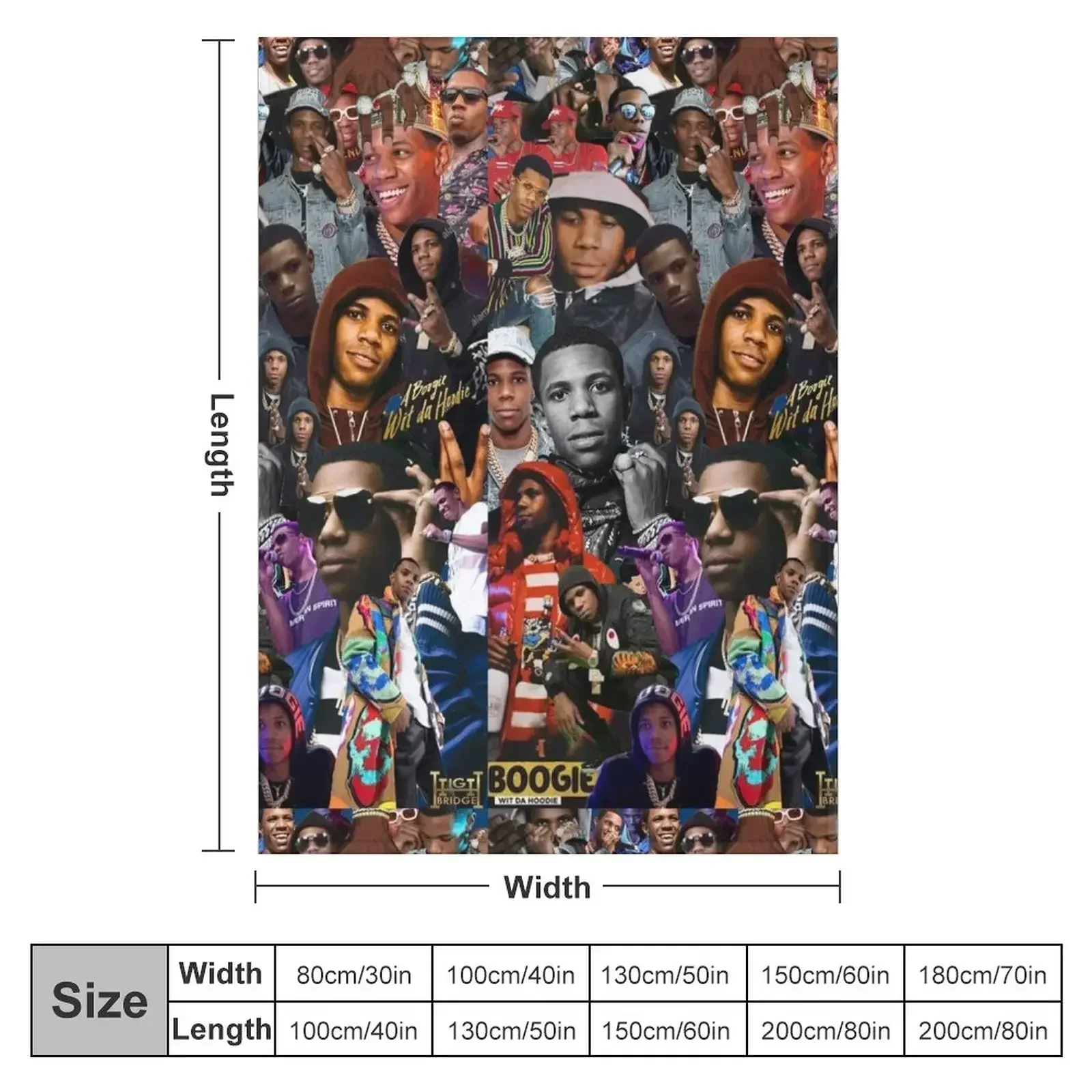 A Boogie Wit Da Толстовка с коллажем Пледы Постельное белье Утяжеленные гигантские