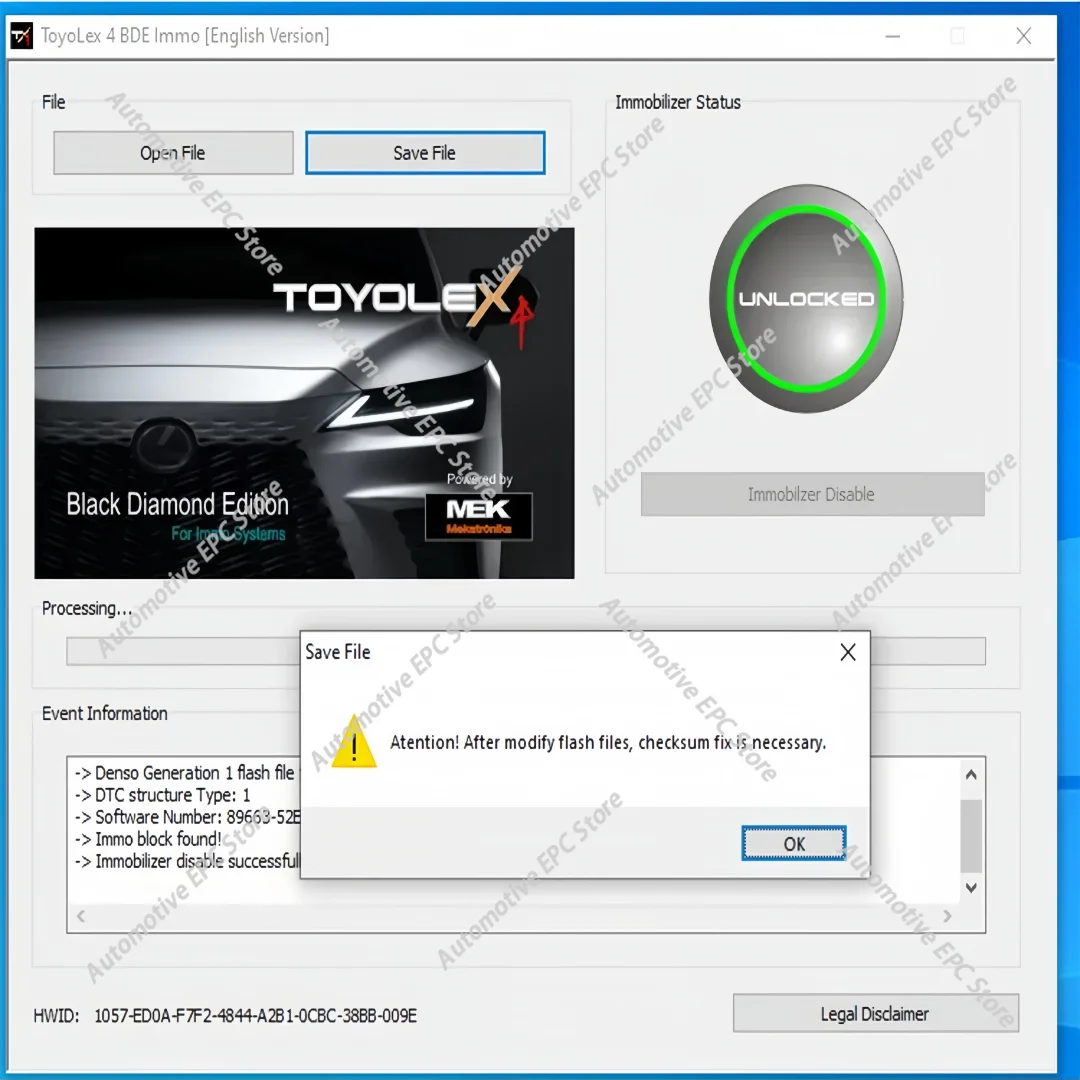 Фото 2026 Hot Toyolex 4/3 Toyolex4 Unlimited Keygen Lexus Denso Mascheramento DTC Disable Funziona для Kess Ktag ECU Tuning Toyolex3 №3
