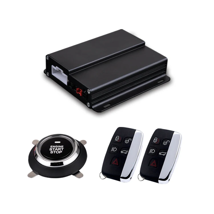 

Smart door lock locking keyless entry system kit 12 v auto car engine push start stop button system