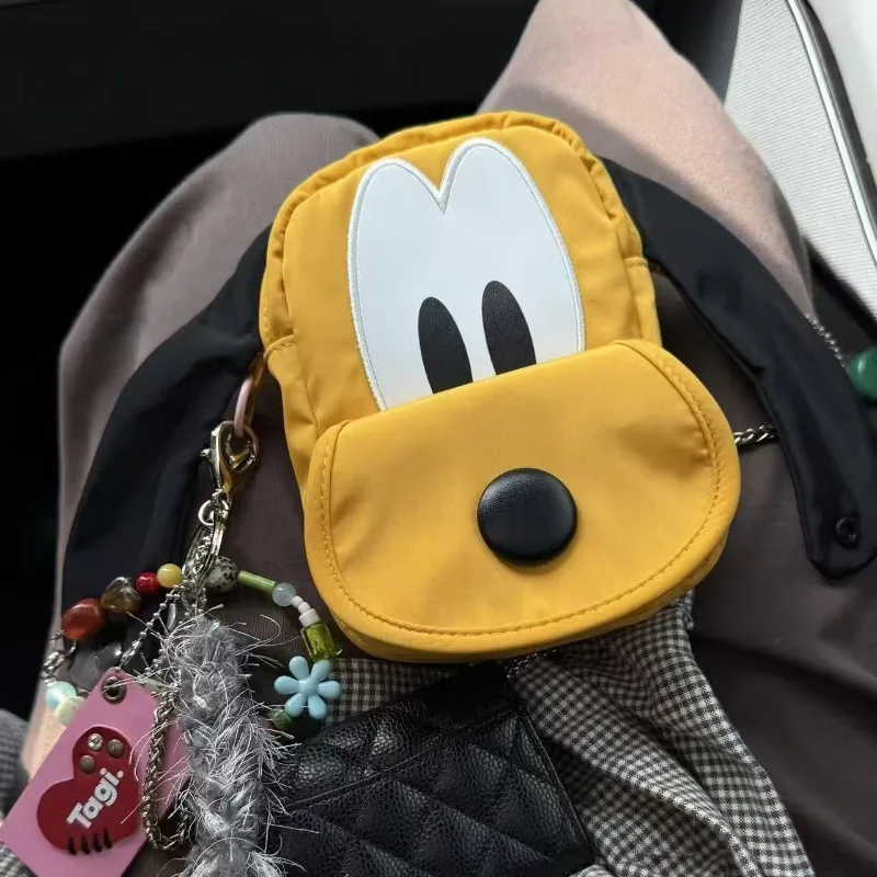 Фото Повседневная сумка через плечо Disney Pluto Dog Face, легкая нейлоновая сумка-слинг с регулируемым цветным ремешком для ежедневного использования №4