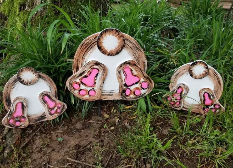 

Garden Decoration Inserts Funny Rabbit Butt Carrots Home Garden Lawn Three-Dimensional Carving Ornaments Outdoor Crafts