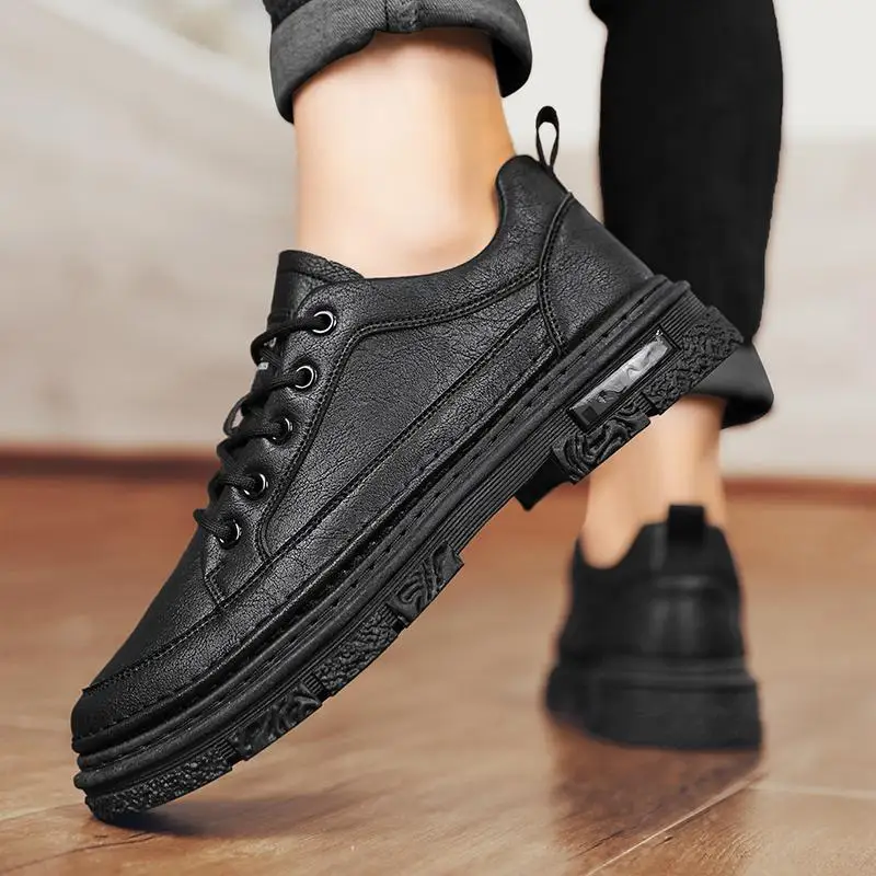 

Leather Shoes Men's Autumn 2023 New Dad British Business Soft Bottom Black Men's Shoes Casual Men's Martin Fashion Shoes