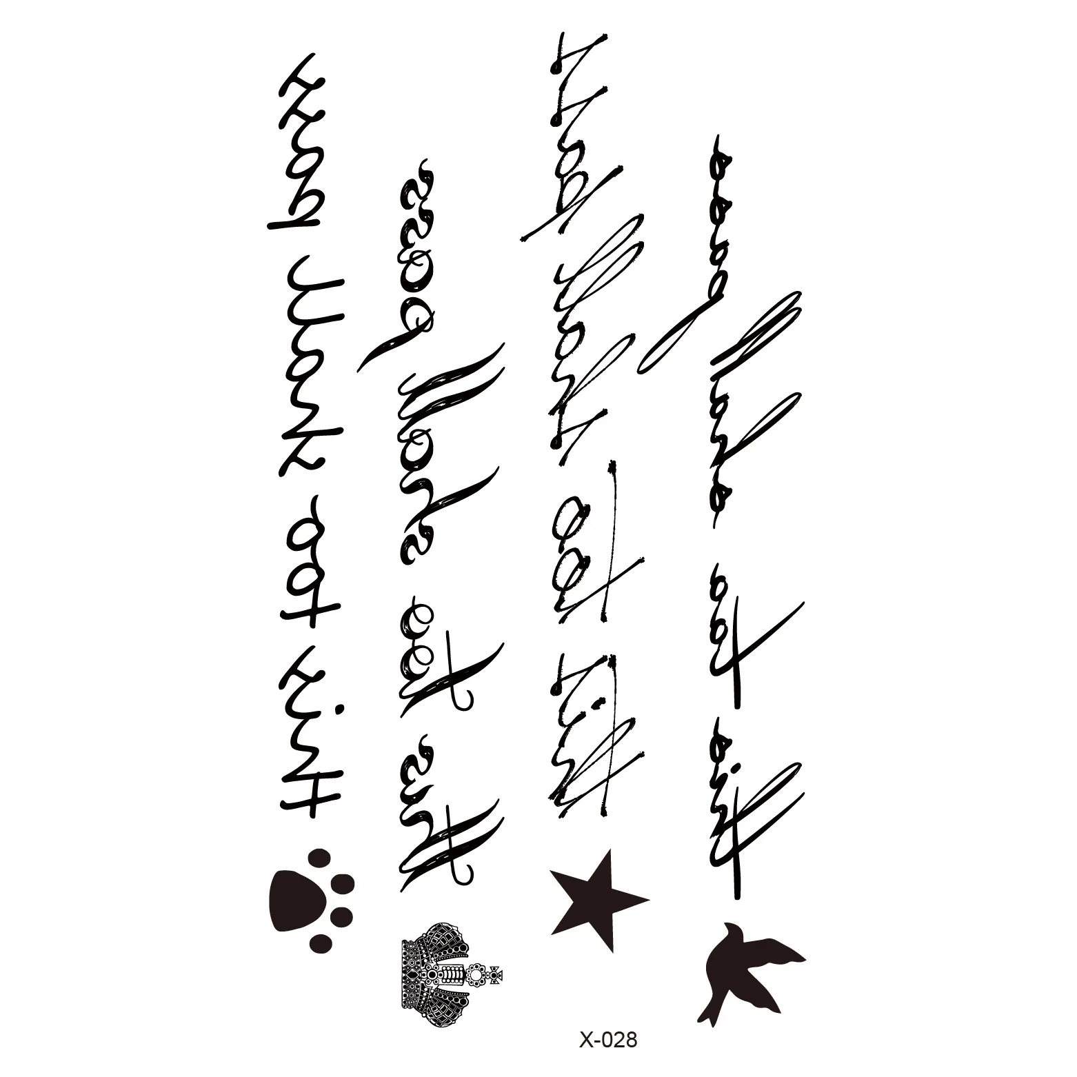 Женские временные тату-наклейки водонепроницаемые в стиле Харадзюку Корейская