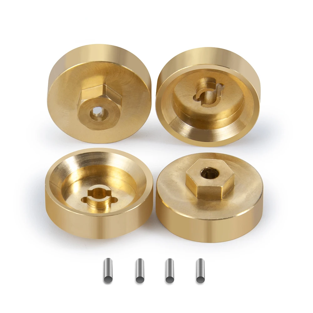 

Комбинезон латунный повышенной прочности 4 шт./компл., 5 мм, колесные втулки для 1: 1 SCX24 90081 AXI00001 AXI00002, Радиоуправляемый гусеничный автомобиль