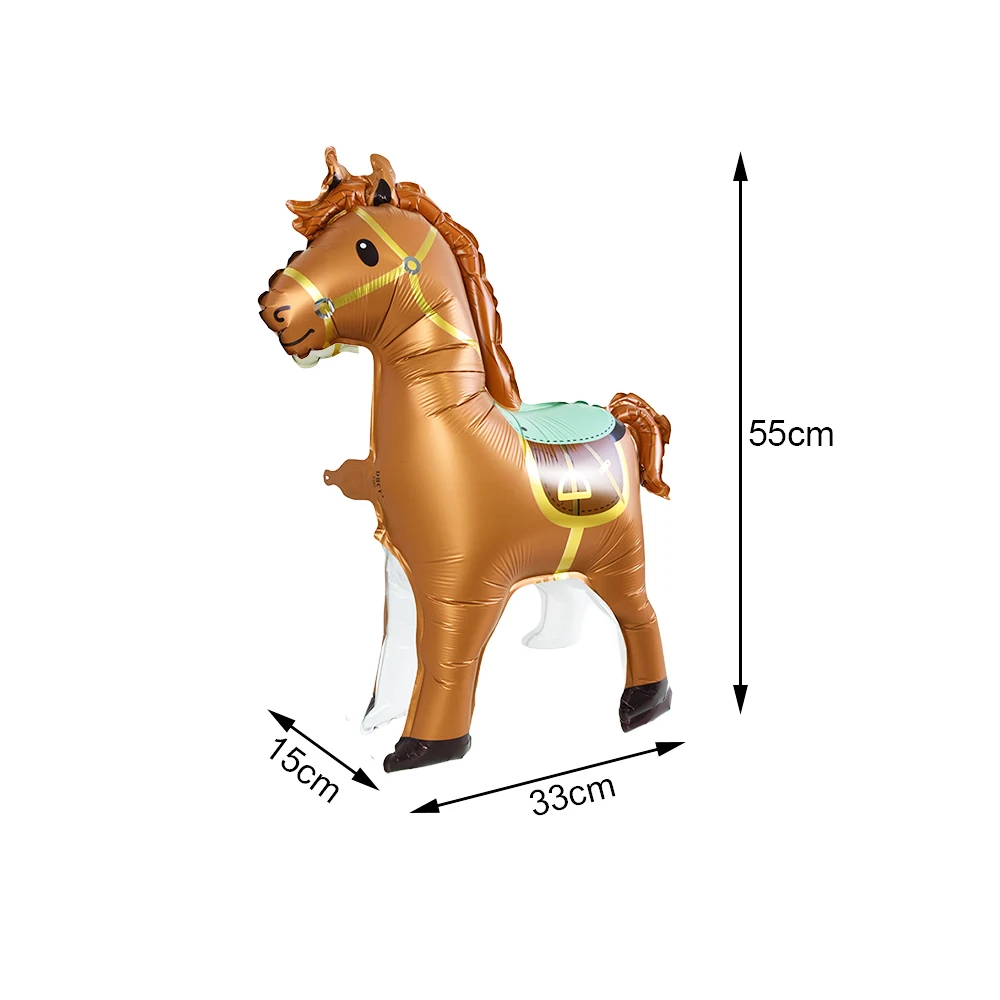 

Надувной шар-лошадка PartiesTour белый-коричневый