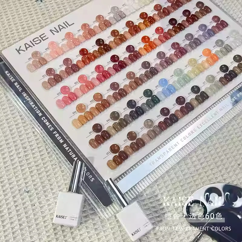 KAISE 60 цветов Прозрачный цветной гель для ногтей 2024 Новая профессиональная