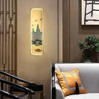 vintage led enamel wall sconce lamps nordic retro chinese rectangle copper wall light for home living room bedroom loft decor