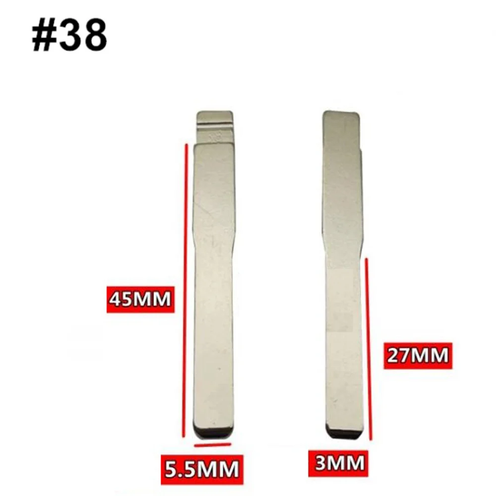 10 шт. металлический необрезанный флип KD дистанционный автомобильный ключ HU101 No.38