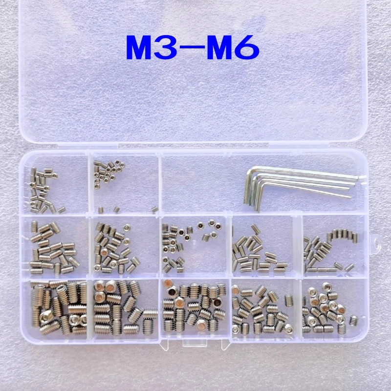 Набор винтов M3 M4 M5 M6 12 9 из нержавеющей стали с шестигранной головкой