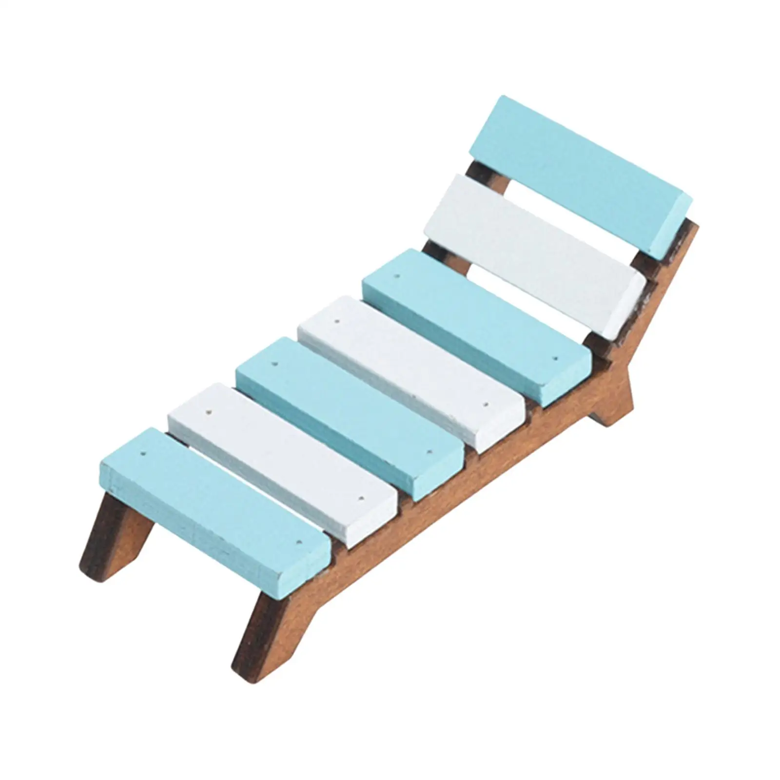 

Dollhouse Furniture Mini Beach Chair for Miniature Scene Beach Photo Props