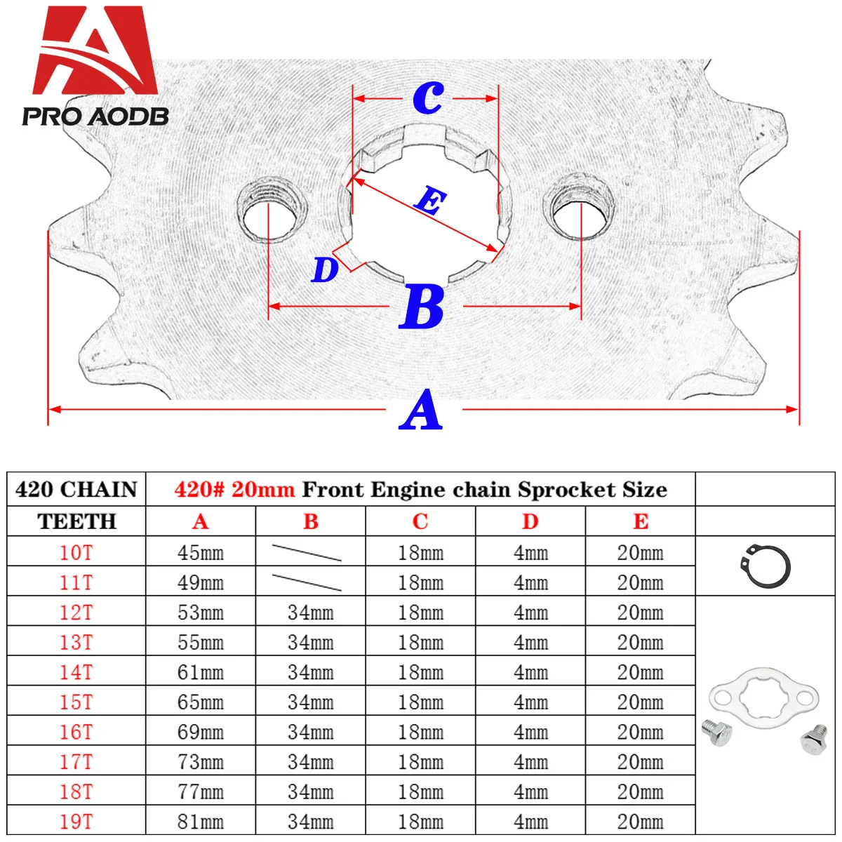 Передняя Звездочка двигателя 420 #20 мм От 10 до 19 лет для SLB SSR KAYO SDG внедорожник