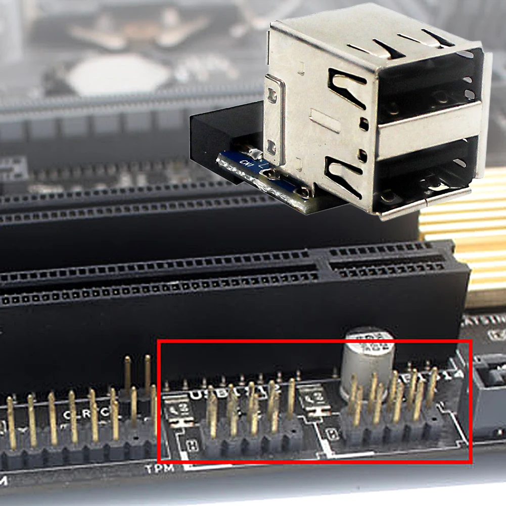 

Совместимость с коннекторами Настольный конвертер USB2.0 9Pin/10P Адаптер для материнской платы компьютера аксессуары для материнской платы настольного компьютера