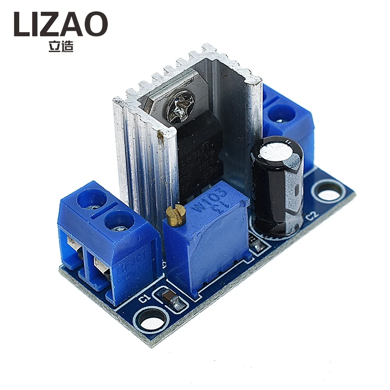 Фото Регулируемый линейный стабилизатор напряжения LIZAO LM317 DC-DC, понижающий преобразователь с радиатором охлаждения №5