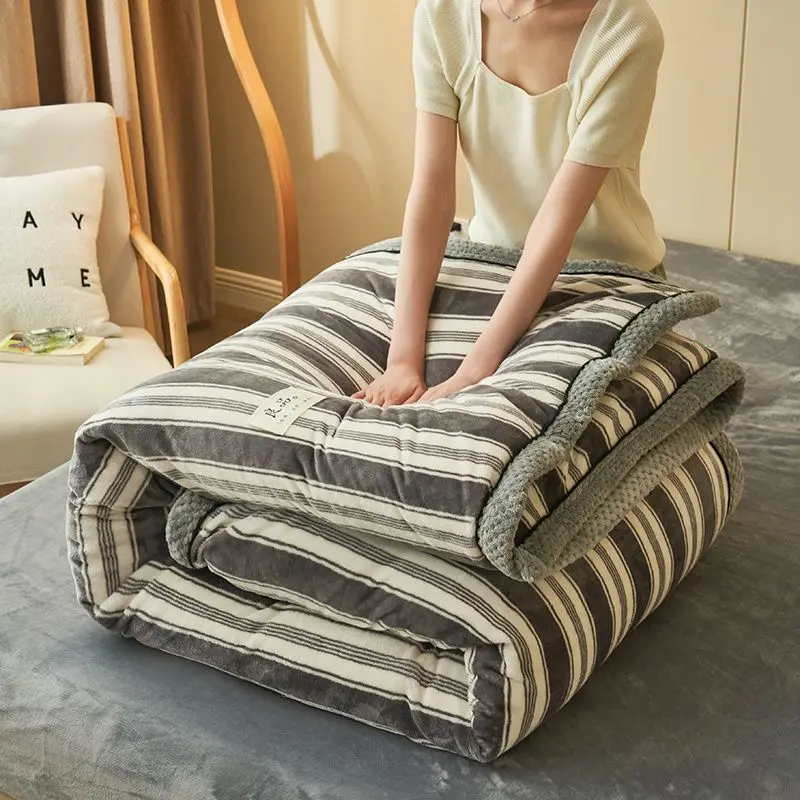 

Soft Super Thick Winter Warm Blanket Artificial Lamb Cashmere Weighted Blankets for Beds Cozy Thicker Warmth Quilt Comforter