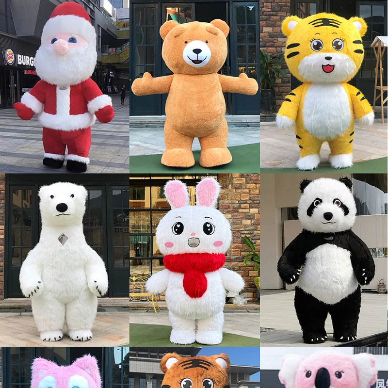 Customized inflatable giant panda cartoon doll clothing network Red Tik Tok polar bear activity performers wear doll clothes.