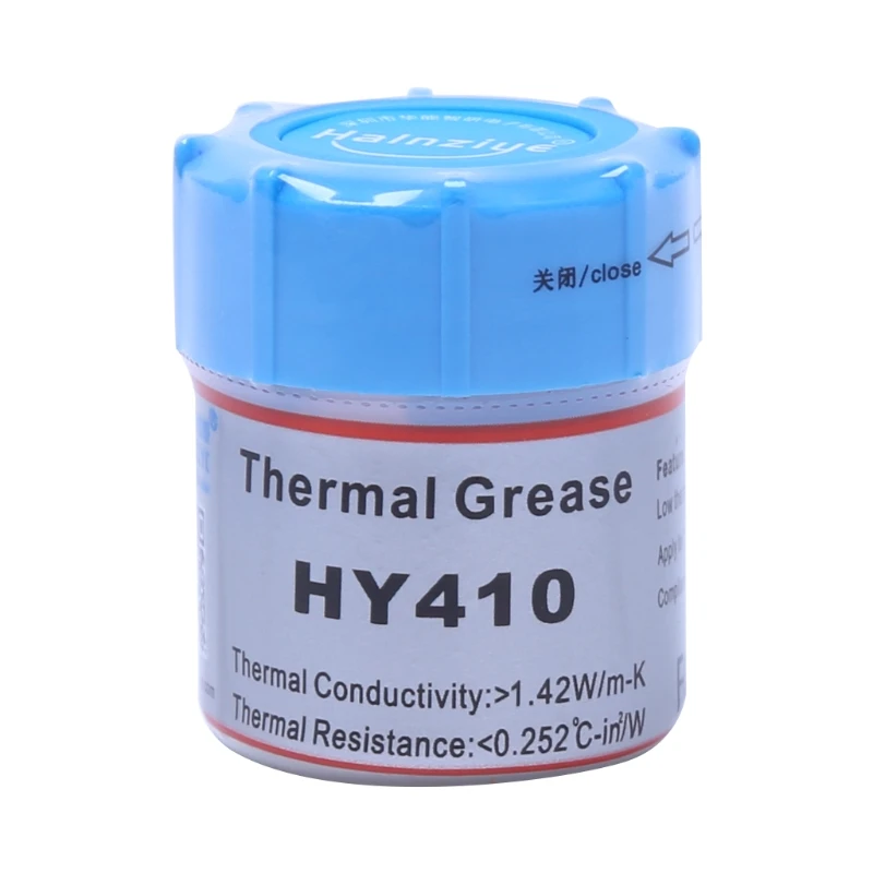 

HY410 10g/pcs Silicone Compound Thermal Paste Conductive Grease Heatsink For CPU GPU Chipset Notebook Cooling with Scra