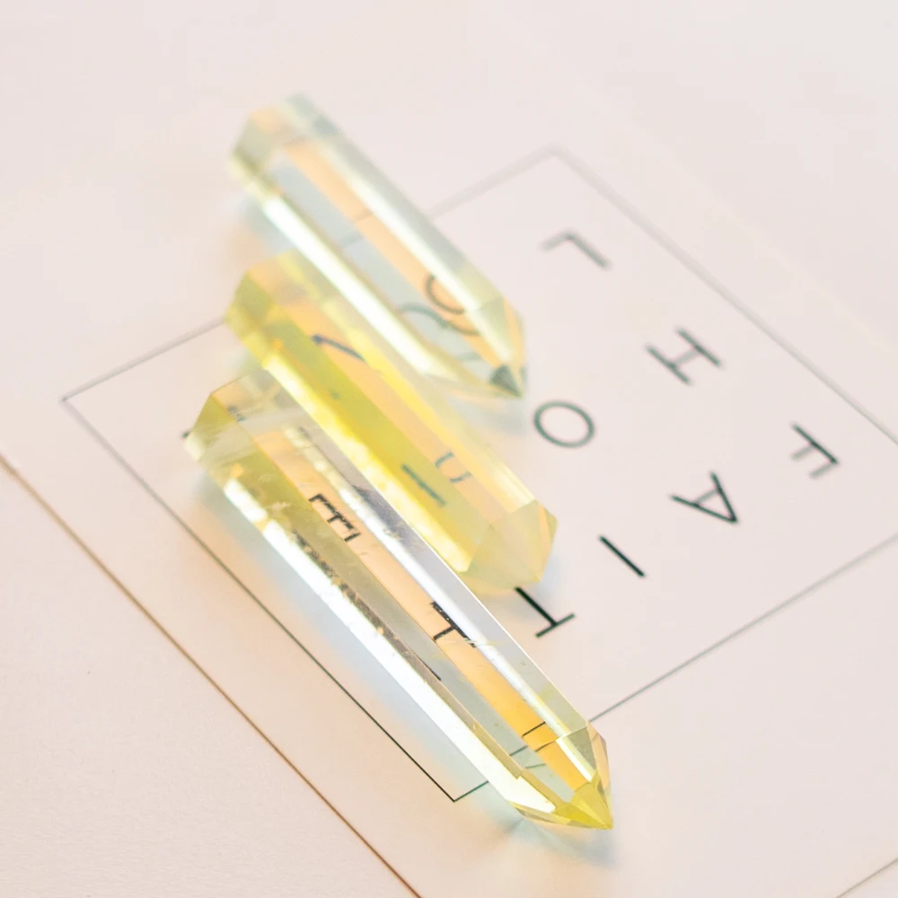 Natural Yellow Crystal Energy Column Obelisk Hand-polished Very Beautiful Gem Specimen Mineral DIY Gift Home Decoration