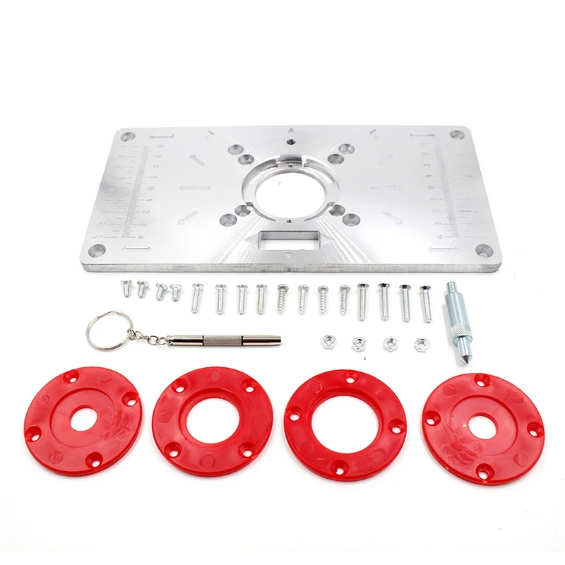 

Aluminium Carpentry Router Table Insert Plate Multifunctional Woodworking Benches Carpentry Trimming Machine