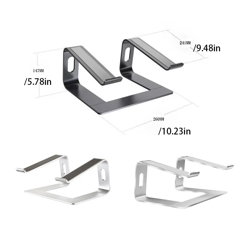 Подставка для компьютера, алюминиевая Нескользящая регулируемая стойка для хранения с теплоотдачей, экономия места, охлаждающий кронштейн...
