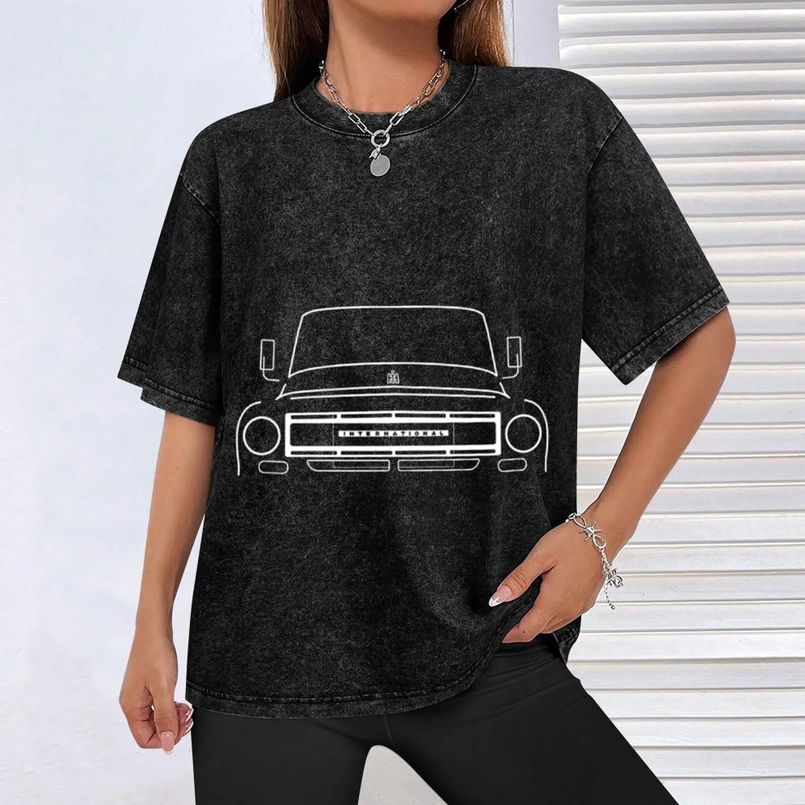 Классическая футболка для грузовиковИнтернациональный комбайн IH Travelette _ Travelall